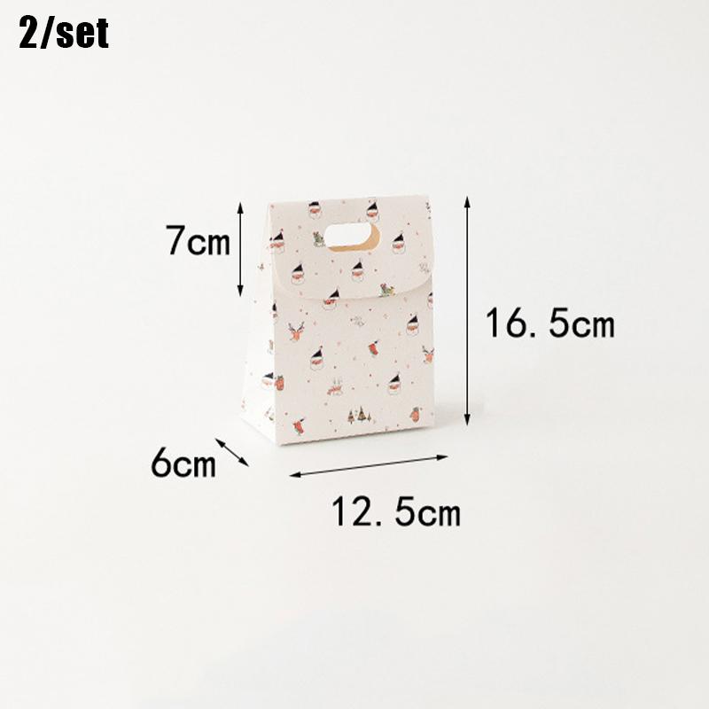 

Рождественские подарочные пакеты Коробки для конфет Новогодняя вечеринка Складные пакеты Сувениры 3 размера 2 шт. S белый