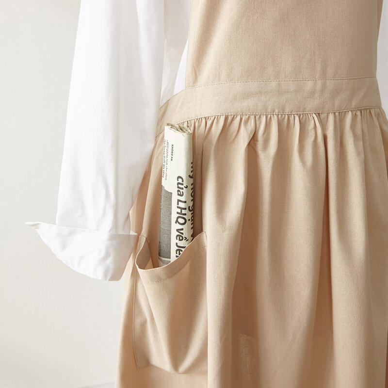 Luna Saturn Pure Cotton Long Waterproof Apron Pink pink