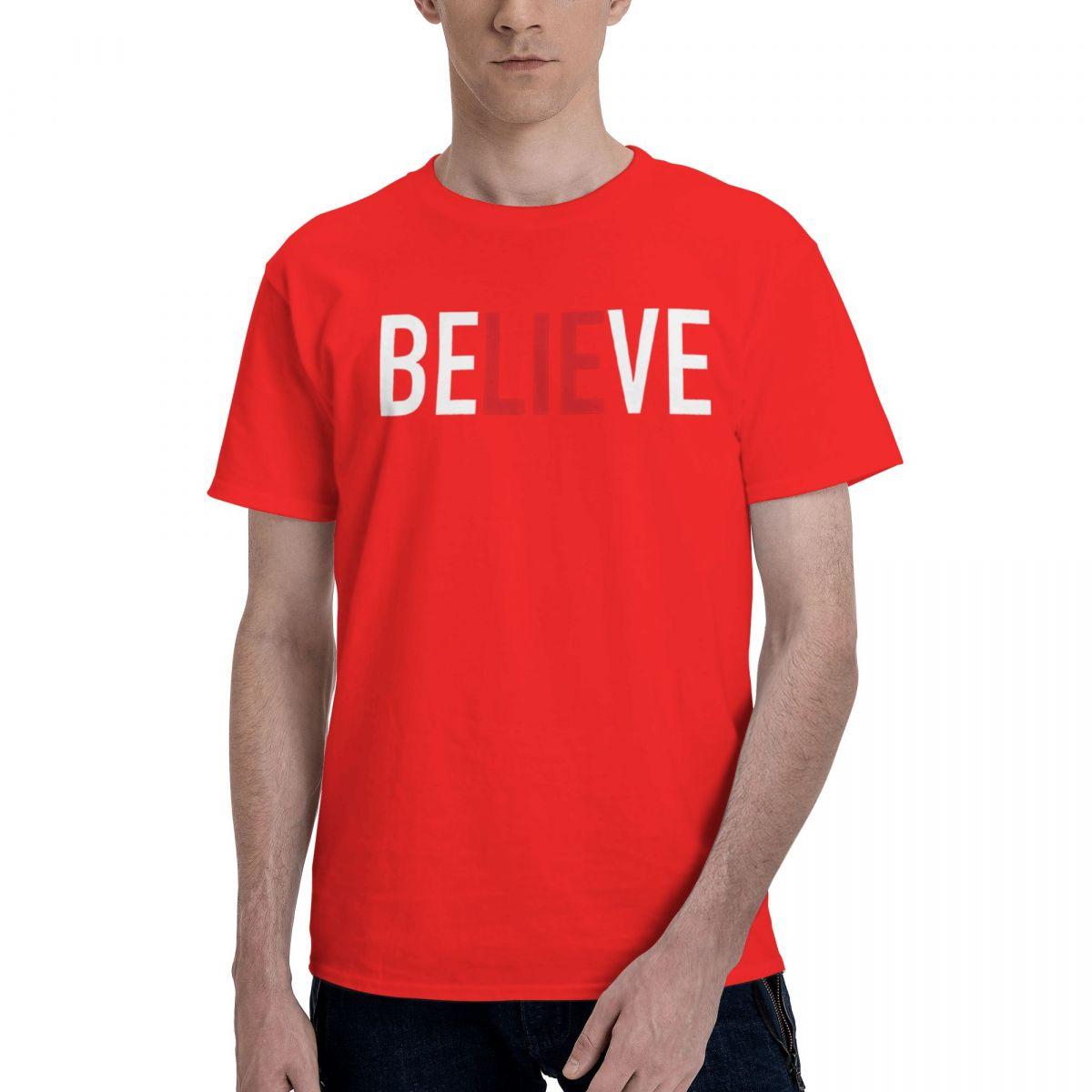 The Fly Zoo TV Believe 100 Cotton Casual Breathable Confortable Manga Short Sleeve TShirt Mens Tops S