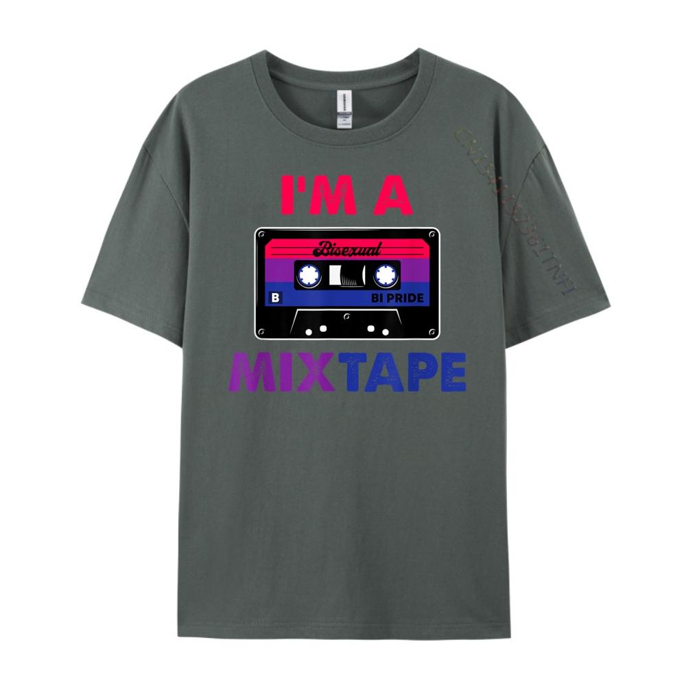 I M A Mixtape Bisexual Pride Month Lgbtq Cassette Tape Graphic T Shirts Men Oversized New Year Chinese Style