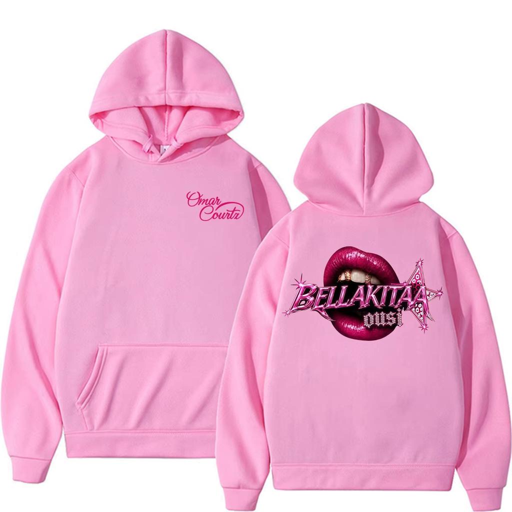 2026 Heißer Verkauf Omar Courtz Bellakitaa Album Grafik Hoodies Y2K Herren Damen Trendig Harajuku Hip Hop Lässiges Sweatshirt Perfekt für Pendeln & Loungewear