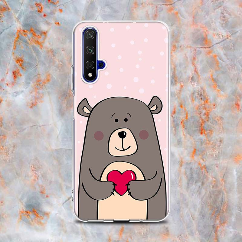 Cartoon Animal Giraffe Silicone Cover For Honor 20 20S 20E 8 8A Prime 8X MAX 8C 8S 7A 7C 7S Pro Phone Case