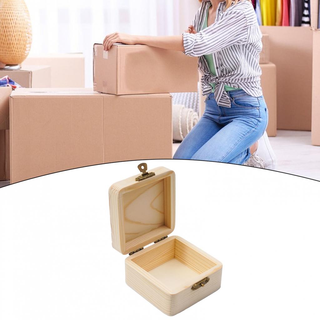 Storage Box Home Household Organizer Wood Wooden Craft Box