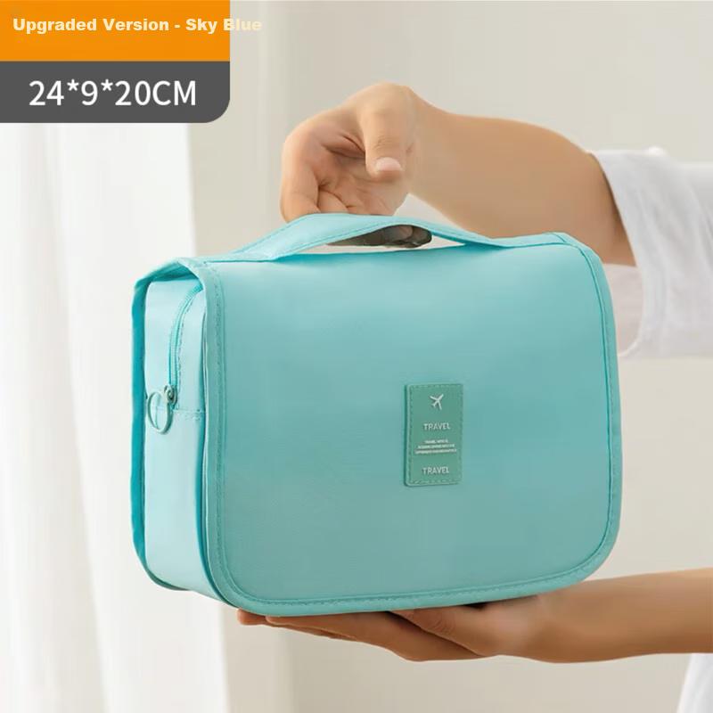 ToMill Travel Toiletry Bag for Men And Women, Portable Business Trip Toiletry Kit, Outdoor Makeup Bag, Toiletry Organizer, Mint Gree