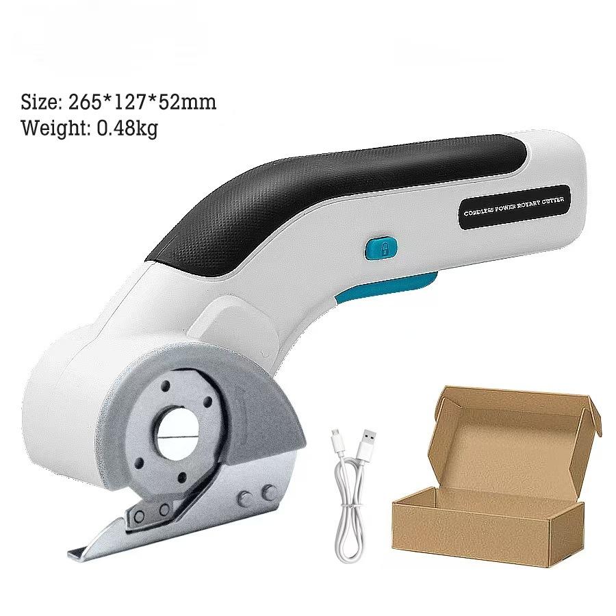 Lithium Battery Electric Power Scissors 3.6 Volt Fabric Electric Cutter USB Charging Scissors 200w