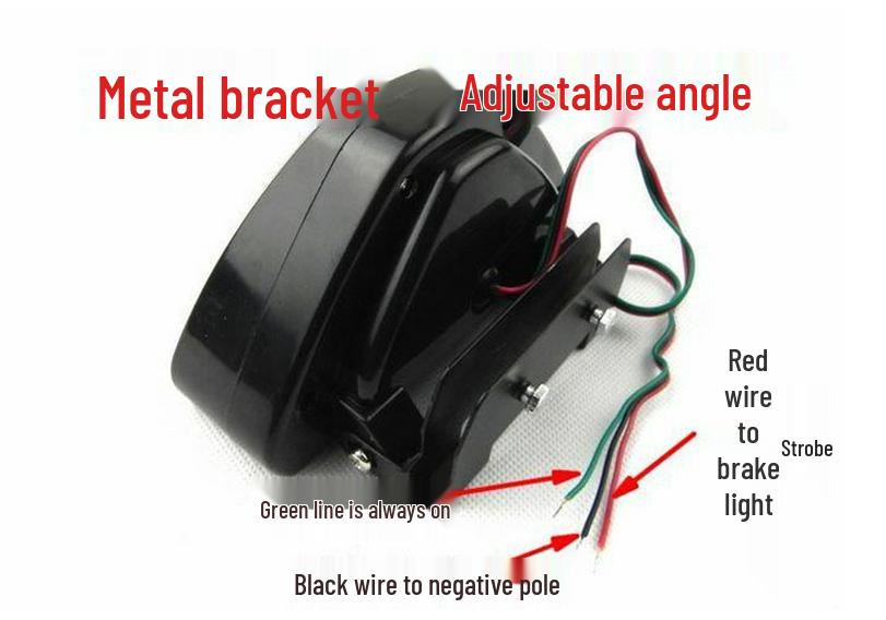 Universal LED Triangle Brake Light for Cars & Motorcycles
