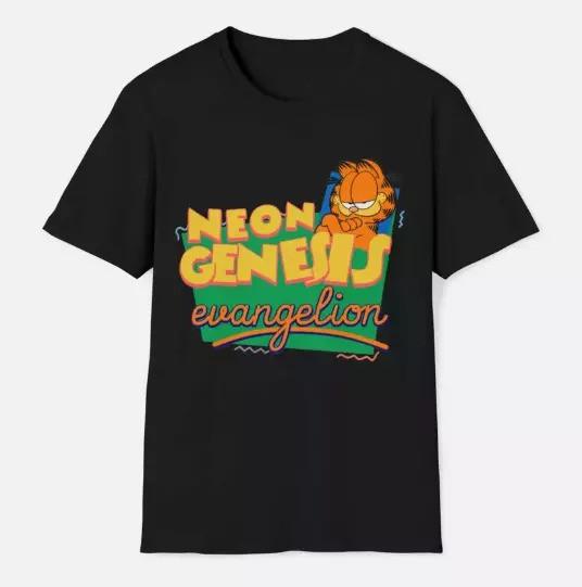 Neon Genesis Evangelion Garfield Funny Meme Anime Humor Unisex T-Shirt Unisex T-Shirt XL