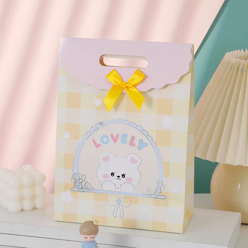 12PCS Gift Bags Packaging Box Cartoon Candy Bags Snack Package Gift Bags Kids Favors Cookie Bag Birthday Gift Bag