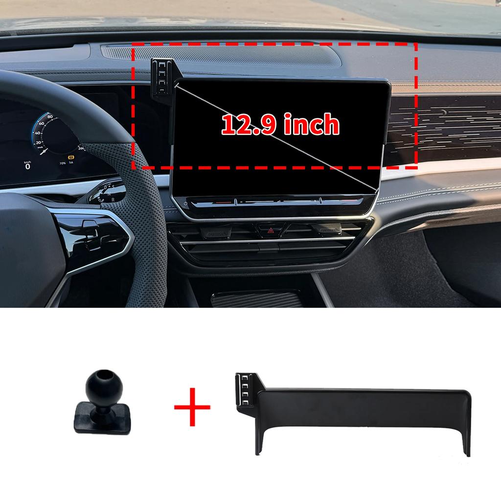 Custom Dashboard Phone Holder, Screen Mount, No Drilling, 12.9 Inch, Compatible with VW Golf 8 MK8.5 2025 2026 LHD