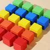 50 Pieces Wood Blocks Building Playing Counting Creative Crafts Math Sorting Toys Small Cubes