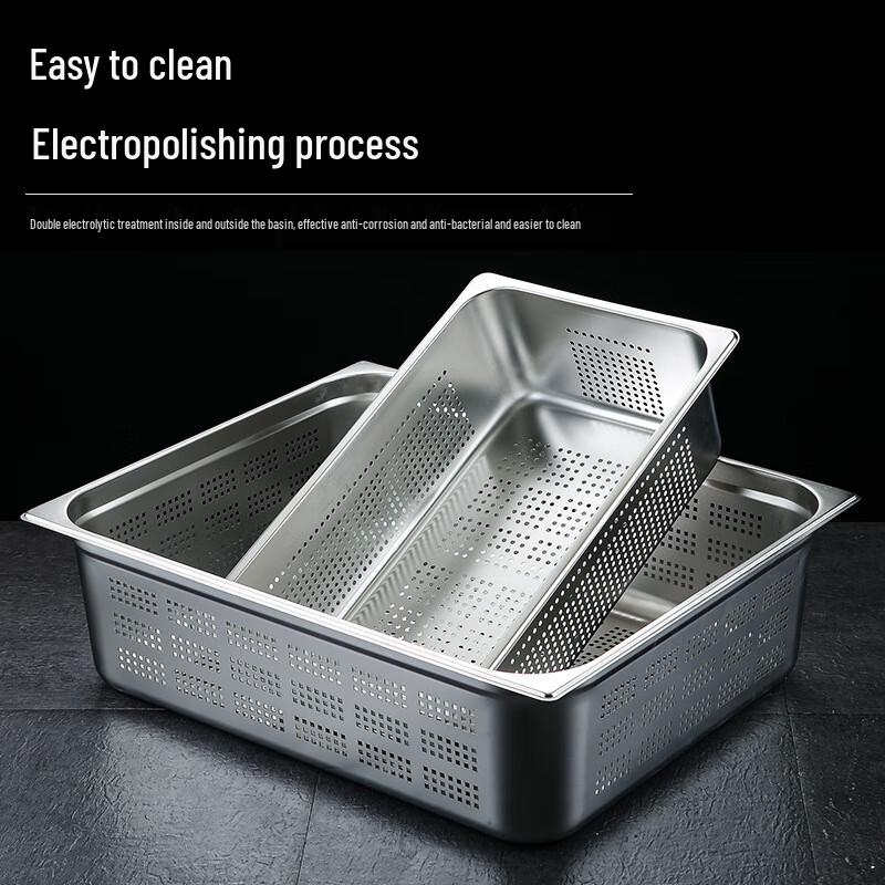 Edelstahl Lochblech Abtropf- und Servierpfanne