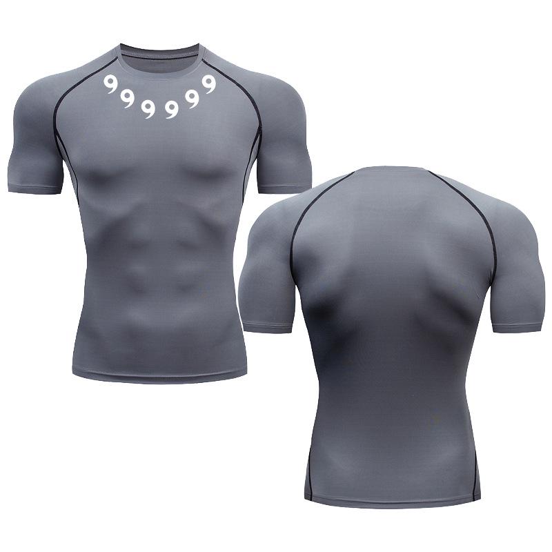 Men's Quick-Dry Printed Short Sleeve Sports T-shirt - Summer Outdoor Fitness & Running