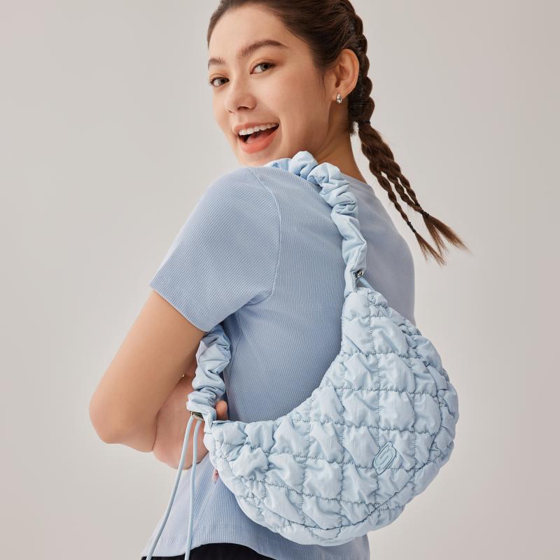 New Skechers Fabric Shoulder Bag, Crossbody Bag, Shoulder Bag Regular Unisex Frost Blue L125U057-03ZS
