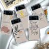 Face Art Luxury Case For Samsung Galaxy Z Flip 3 4 5G Funda Z Flip3 Clear PC Hard Shockproof Back Phone Coque