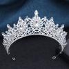 Exquisite Vintage Red Crown Princess Royal Queen Tiaras Bride Headdress Prom Party Wedding Dress Crowns Hair Jewelry Bridal