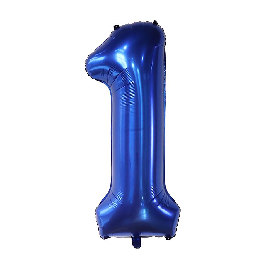 Balão de folha de número azul escuro de 40 polegadas 0-9 globos digitais decoração de festa de aniversário infantil chá de bebê brinquedo formatura infantil