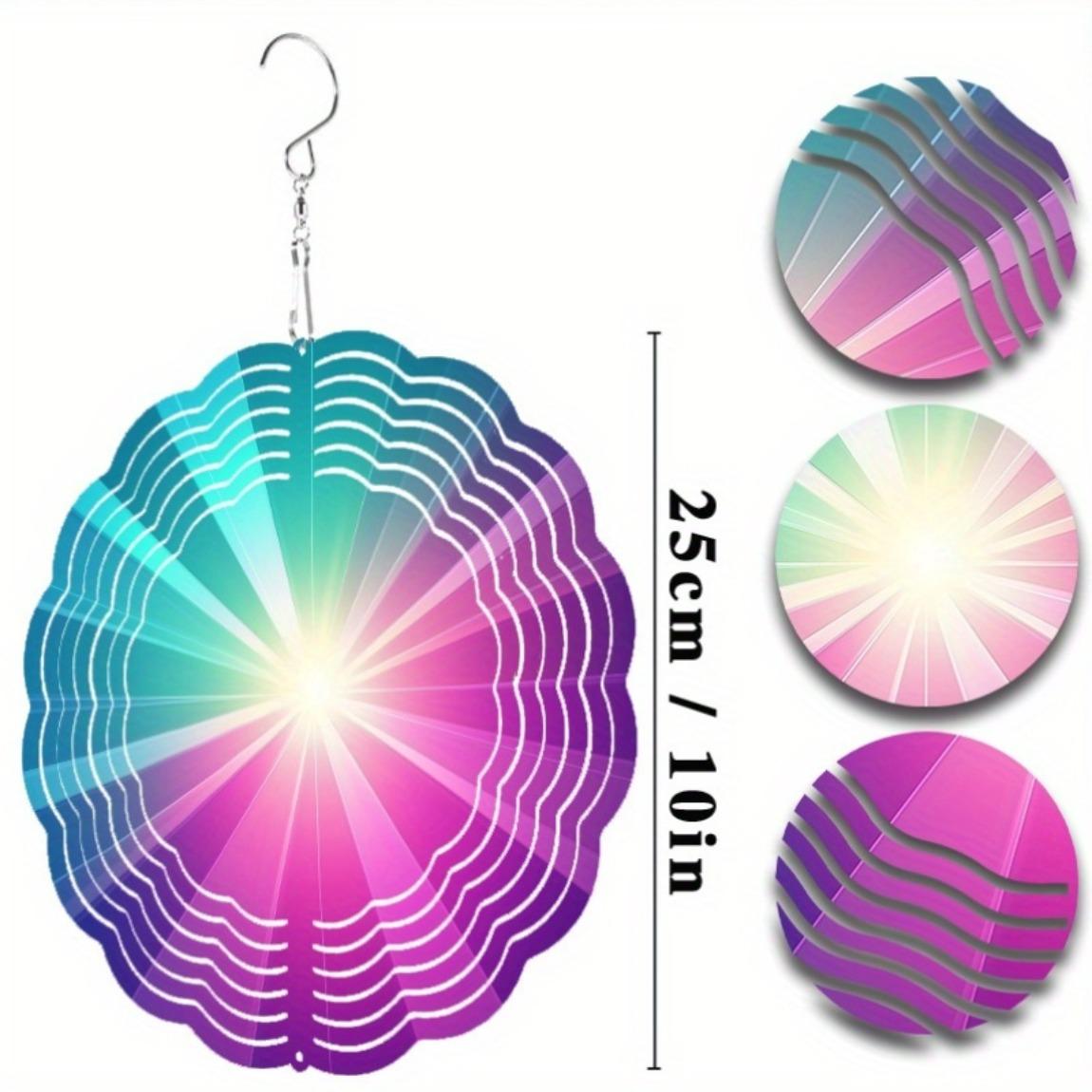 

10-дюймовый подвесной колокольчик ветра, уличный декор для сада, балкона, с вращающимся на 360 градусов крючком, не требует батареек, летний, весенний, работающий от ветра, подарок 01A