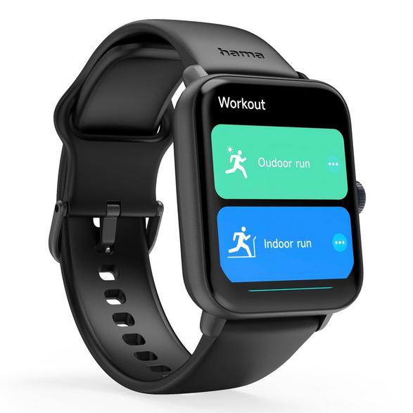 Hama 6010 gps smartwatch rectangular black