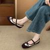 Inner Height-increasing Single Shoes Women's Shoes Spring and Autumn 2025 New Summer French Evening Wind Mary Jane Ballet Shoes