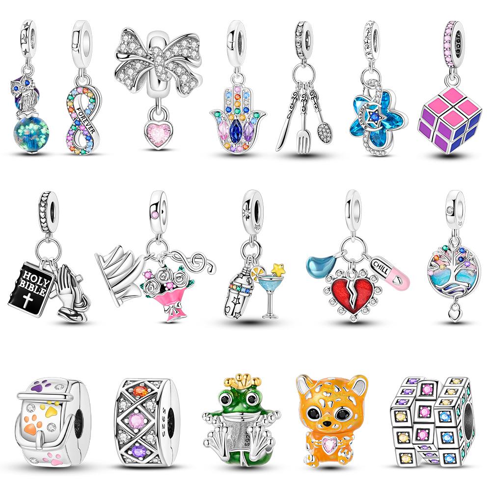 Copper Charms Rubik'S Cube Camera Frog Beads Fit Original Pendant Bracelet Diy Gift For Women