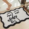 Abstract Art Portrait Bathroom Mat Non-Slip Absorbent Entryway Rug Home Decor