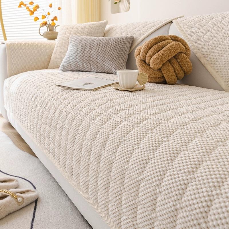 

Вельветовая подушка для дивана Четыре сезона Универсальная стеганая подушка для сиденья Новый простой нескользящий чехол для дивана Покрывало Ткань Полотенце 70*70cm