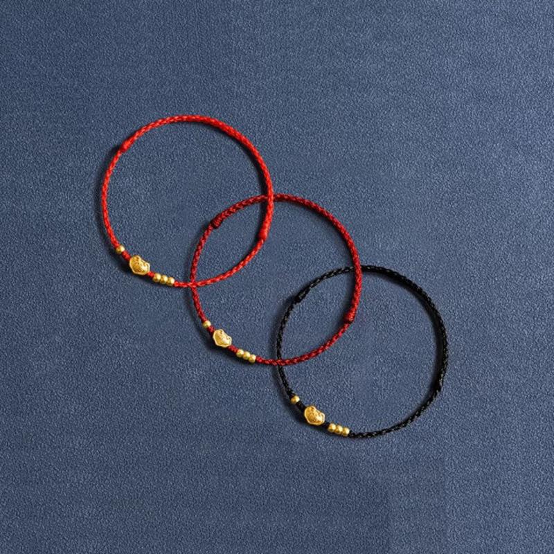 Chinese Style Lucky Bracelet For Women Men  Handmade Braided Peace Lock Adjustable Bracelet Jewelry Accessories Gifts