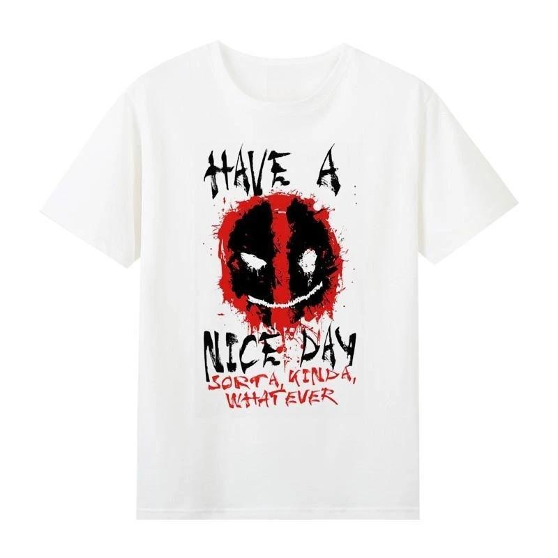 Originální Vysoce Kvalitní Pánské a Dámské Stejné Tričko s Potiskem Hrdiny Deadpoola s Krátkým Rukávem TopBunda