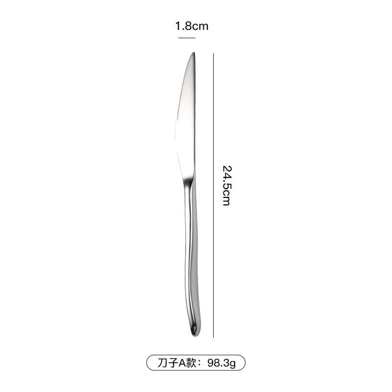 304 Stainless Steel Tableware Knives, Forks and Spoons S368 Series Multi-specification Smooth Edge Treatment Hotel Supplies 304