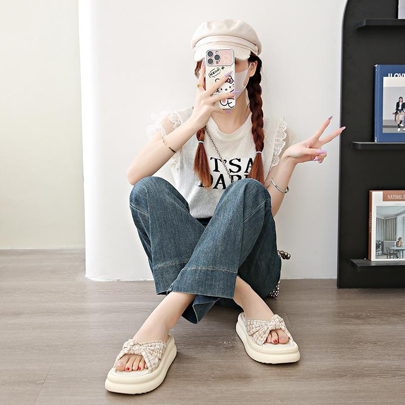 Módní dámské ležérní pantofle Nový pohádkový styl se sukní Platforma Plážové sandály Těhotné ženy Protiskluzové pantofle Dámské pantofle