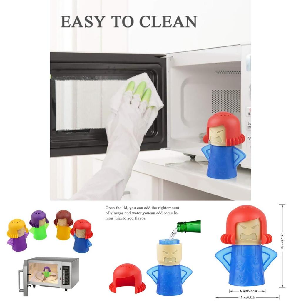 Angry Mama Microwave Cleaner Eco Friendly Oven Cleaning Tool Non-toxic Material