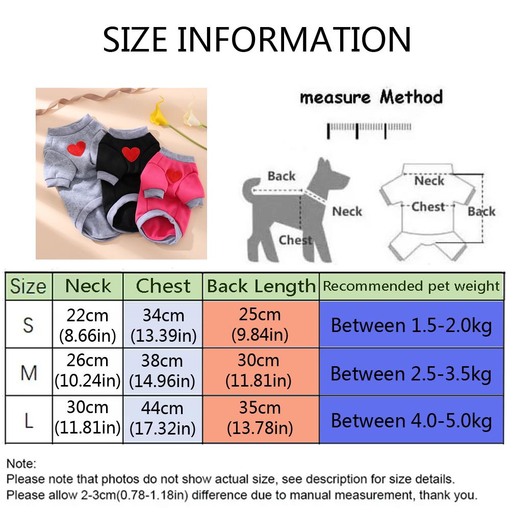 Thickened Winter Warm Small Dog Hoodie Love Medium Cat Sweater for Taddy Yorkshire Cute Puppy Bipedal Clothes Accessories