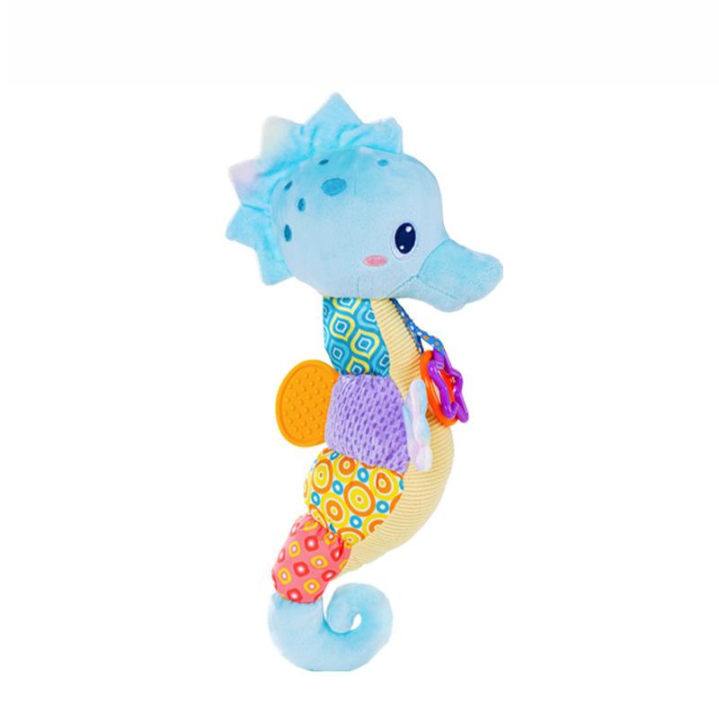 

Детские погремушки, музыкальные игрушки для младенцев, мягкие игрушки с яркими цветами, хрустящие бумажные игрушки для новорожденных от 0 до 12 месяцев синий