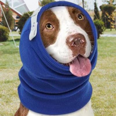 Dog Calming Hoodie Dog Neck And Ears Warmer Washable Dog Comforting Headgear Stretchy Dog Neck And Ears Warmer For Grooming