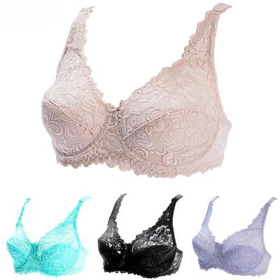Women Bra Transparent Ultrathin Bralette Plus Size Underwear Lace Brassiere