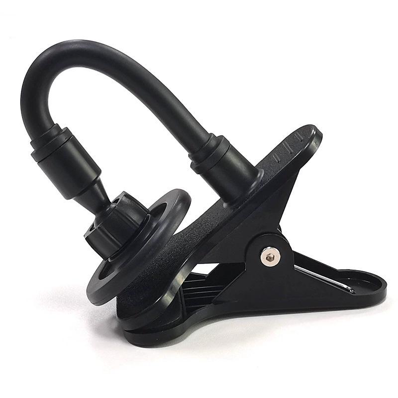 Magnetic Aluminum-Magnesium Phone Holder: Desktop Clip-On чёрный