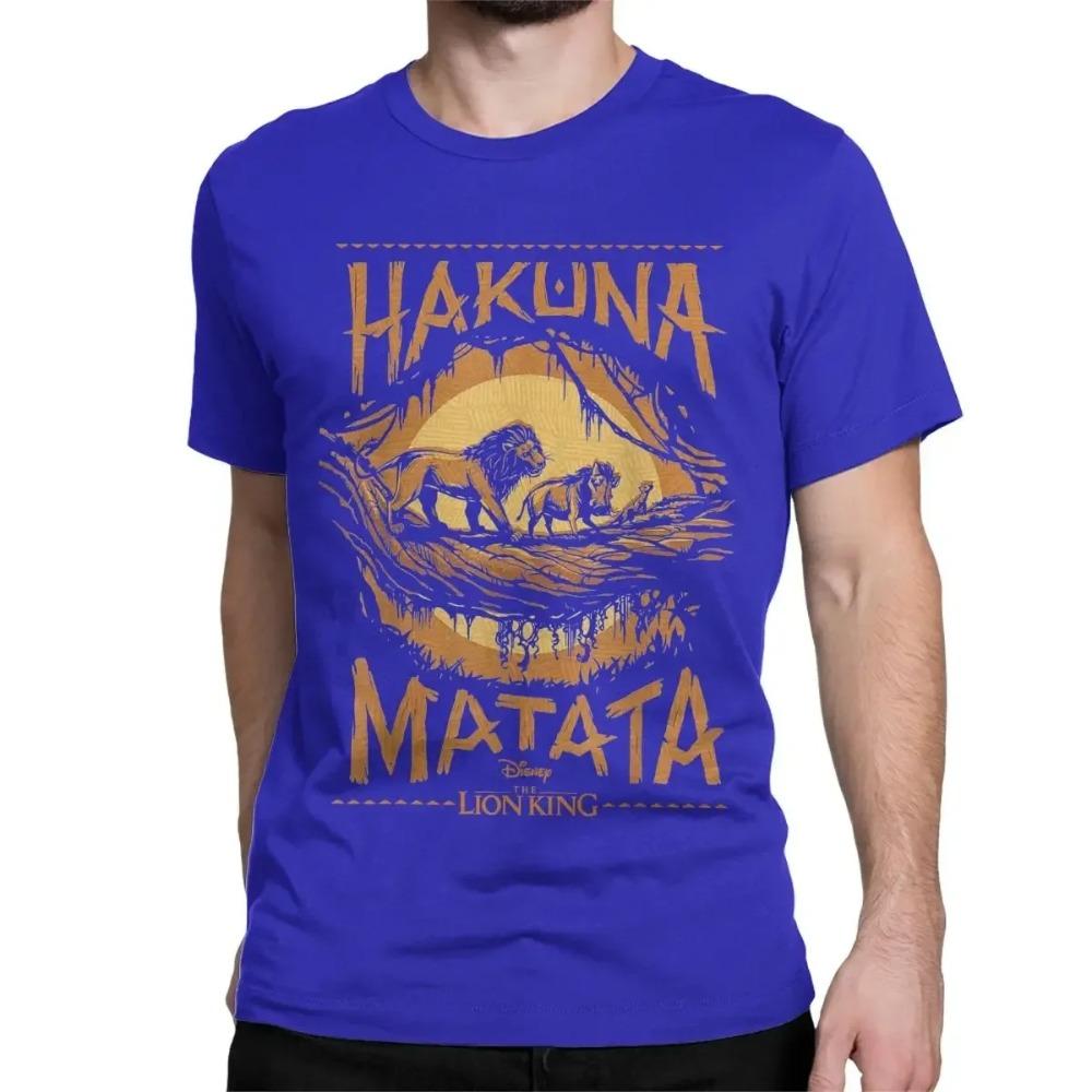 Camisetas para Hombre Mujer El Rey León Impresionantes Camisetas de Algodón Manga Corta Live Action Hakuna Matata Atardecer Camisetas Ropa