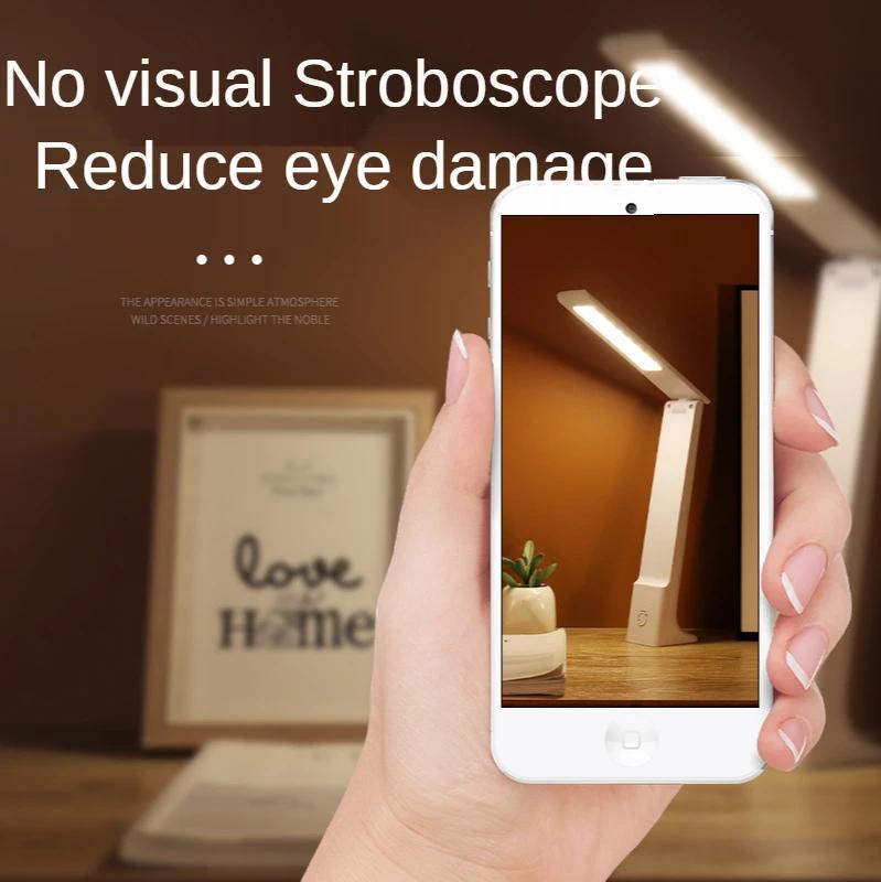 LED Desk Lamp Eye Protection Desk Writing Homework Study Special Bedroom Bedside Desk Lamp for Rechargeable Dormitory