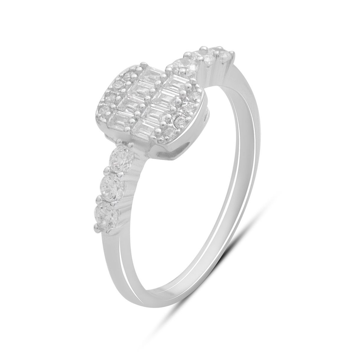 

Silver ring with cubic zirconia, product weight 2.57 g (2187127) 17 білий