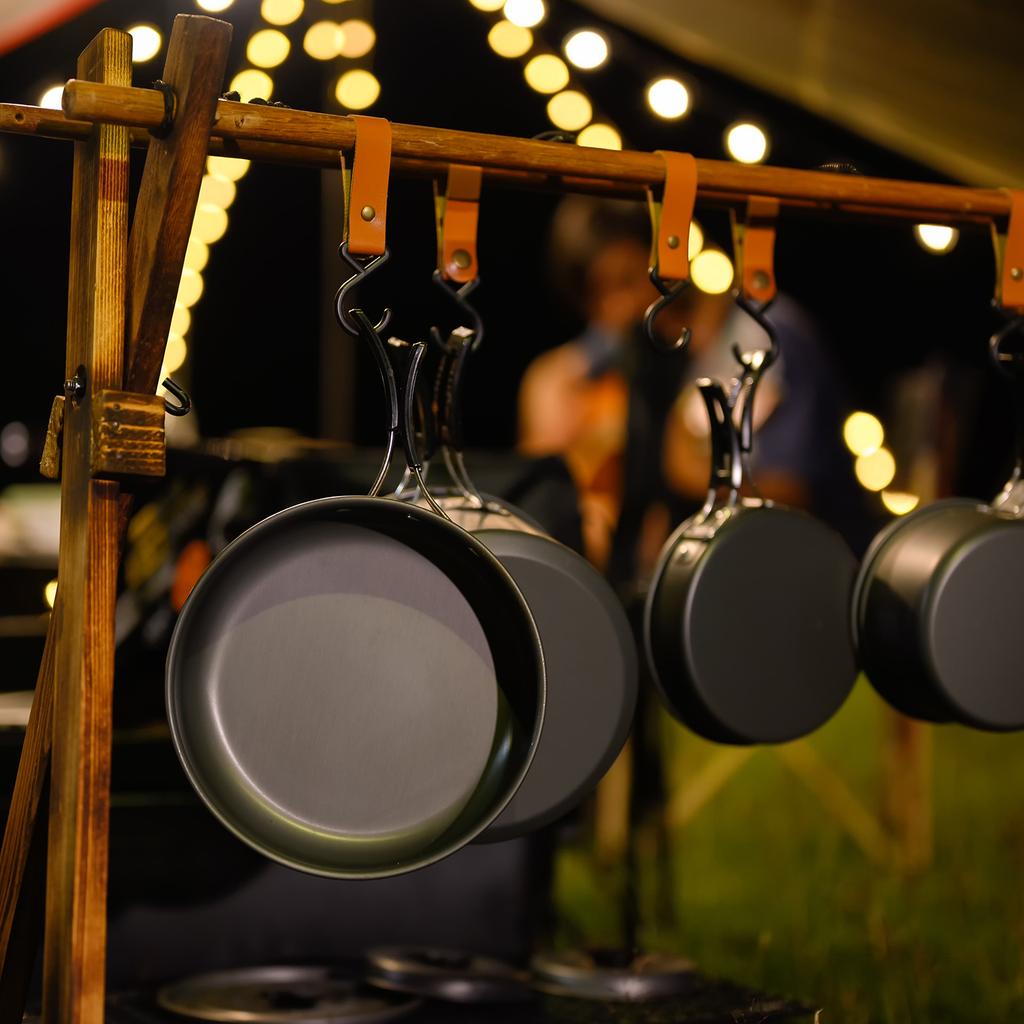 5pcs PU Leather Hooks, Leather Straps with Hooks, S-Shape Hooks for Outdoor Camping Kitchen Bathroom Hanging Pots Pans Utensils