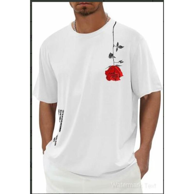 New Men's Casual Fashion Short Sleeve T-Shirt, Digital Printing Short Sleeve T-Shirt