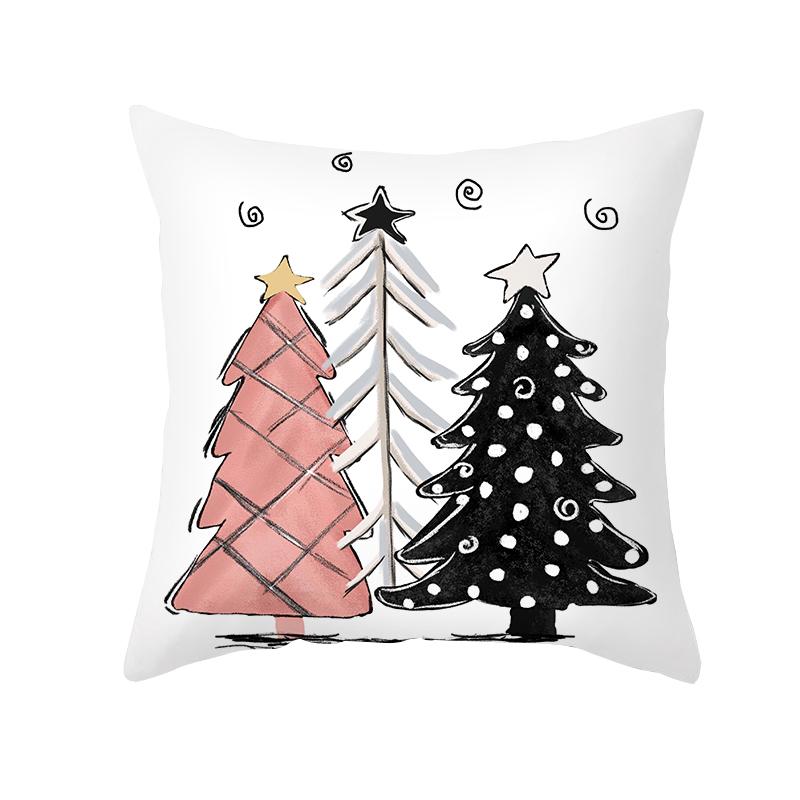 Christmas Home Decoration Pillowcases  Tree Elk Snowman Print  Sofa  Ornaments Holiday Gifts