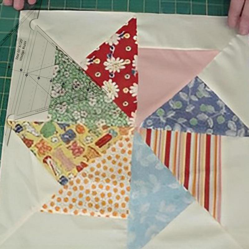 Sewing Wedge Ruler Ultrathin Acrylic Measuring Ruler With 60 And 120 Degrees DIY Quilting Template Transparent Triangle