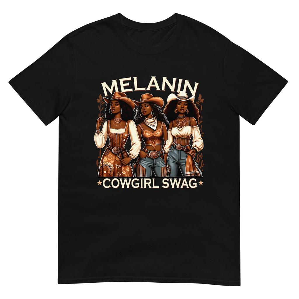 Melanin Cowgirls African Melanin Cowgirl Swag Black History T-Shirt