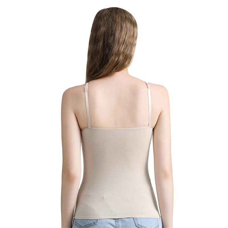 Lady V-Neck Camisole Sexy Women Padded Bra Tops Woman Slim Fit Straps Push Up Bra Vest Tank 6 Colors Simple Casual All-Match Female Comfortable Vests