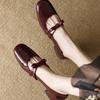 Fashion 2024 Autumn New Fashionable Retro Low Heel College Style Single Shoes Coarse Heel Shallow Bow Mary Jane Shoes for Women