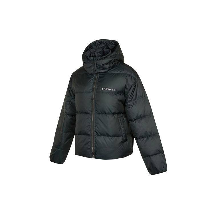 (WMNS) Converse Short Down Textile Jacket Asia Sizing Black Women s 10021998-A01 XL