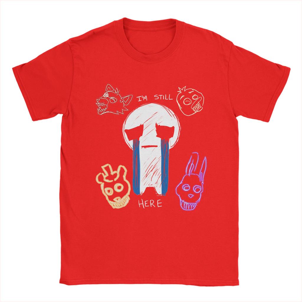 Vintage TShirt Summer Crying Child with pals Fashion TShirts FNAF At Freddys Pure Cotton Tshirt for Male Short Sleeve Top Tee