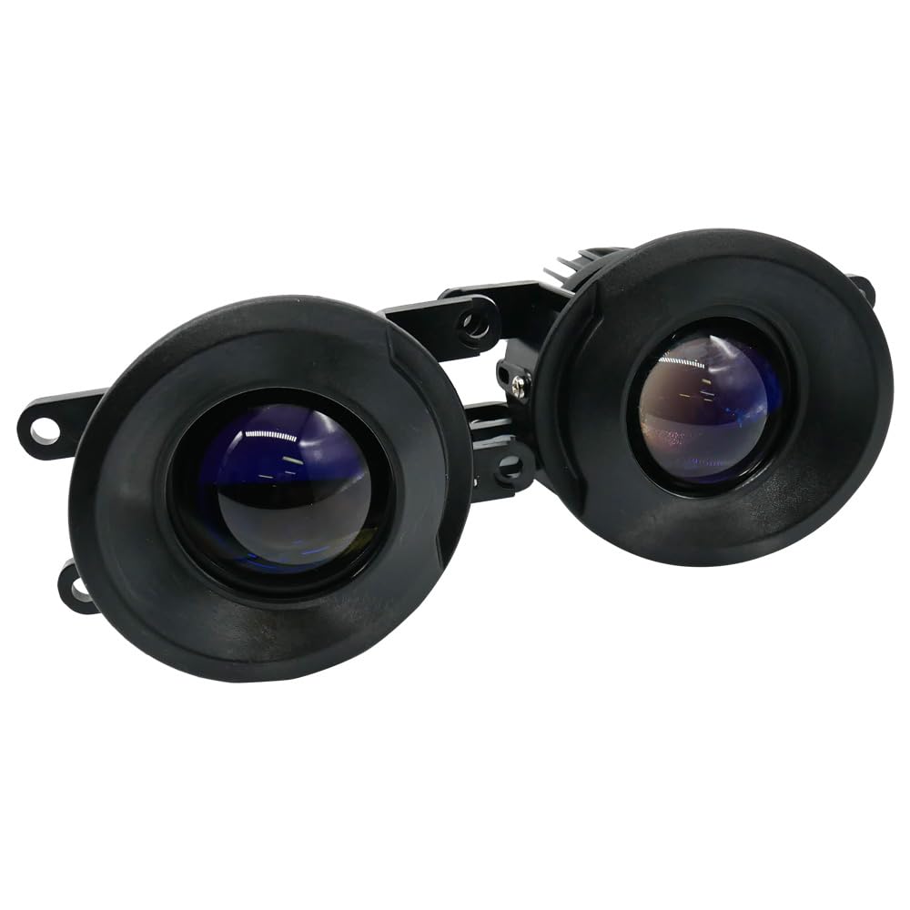 LED Projector Fog Lamp Unit for Toyota Universal Adjustable Beam Glass Lens Vehicles, H8, H11, H16, Yellow, 3000K, 16,800LM Total, Axis, Hi/Lo Switch,