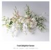 White Wedding Floral Art Wall Hanging Decoration - Artificial Flowers for Outdoor Event and Ceremony Background Arrangement